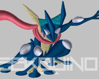 Greninja 4x4- Embroidery File - Digital Download