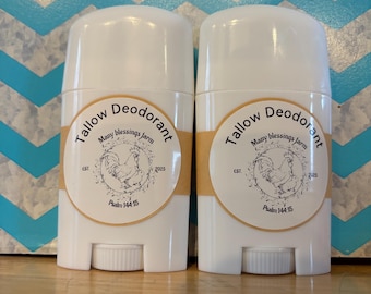 Grass fed Beef Tallow Deodorant 2 pack