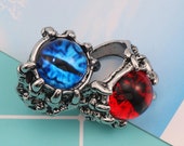 Adjustable Evil Eye Ring Goth Rings Coiled Claw Talon Ring Fashion Rings-Bird Of Prey Raptor Raptors-Nickel Free Ring Evileye Vikings Norse