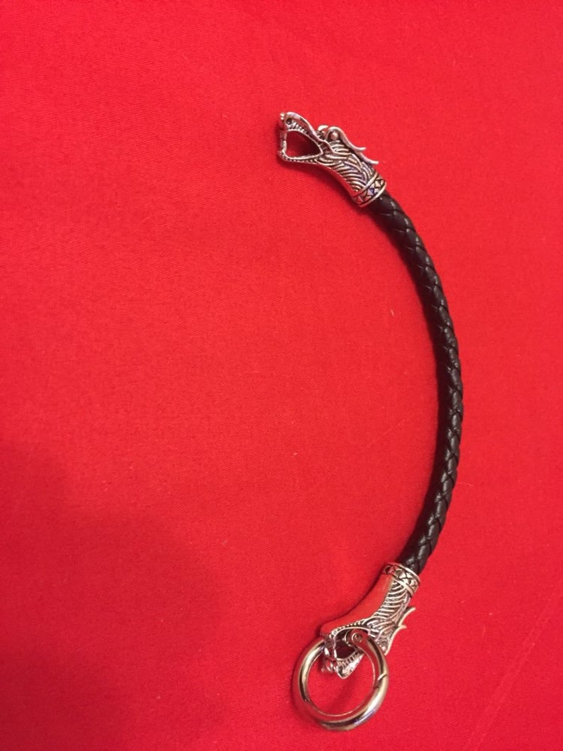 Dragon Head Cord Bangle Norse Vikings Bracelet For Woman Men Teens Goth Rings Wolfs Wolves Head-Bird Of Prey Raptor Raptors-Bangles