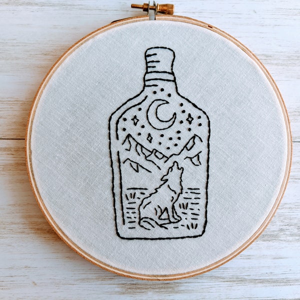 Sternenwüste Wolf Stickdatei