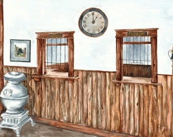 Notecards - Train station in Alaska