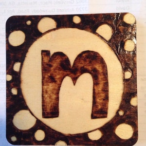 Bubble Themed Initial Coaster (Customizable) - set of 2