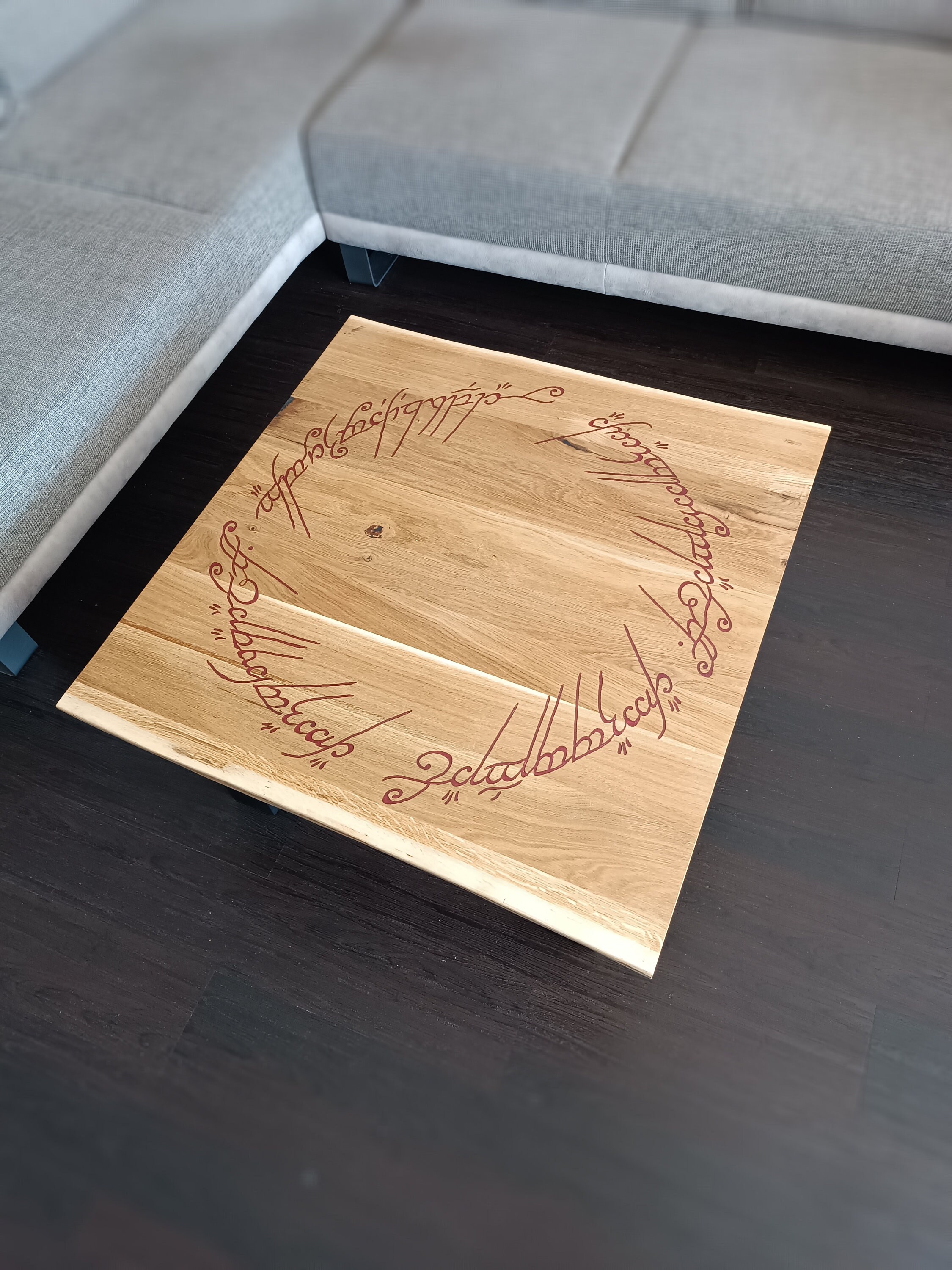 Lord of the Rings Coffee Table Solid Wood With Epoxy Resin Etsy