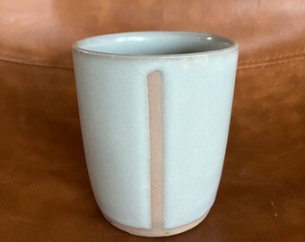 FAVORITE COCKTAIL 12oz | Ceramic | Pottery Tumbler | Bar Glass | Drinkware | Handless cup |  Faceted Tumbler | Snow White glaze