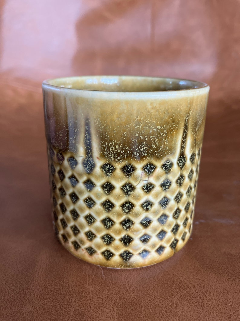 WHISKEY GLASS 7oz Ceramic Cocktail Cups Pottery Tumbler Espresso cup Flight Taster Shot Faceted Tumbler Shimmering Gold image 3