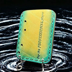 Cartera de béisbol de cuero minimalista con tres bolsillos reutilizada de un guante de béisbol Rawlings