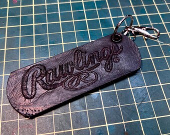 Leather Keychain repurposed from a Rawlings Baseball Glove