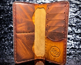 Leather Ten Pocket Travel Wallet