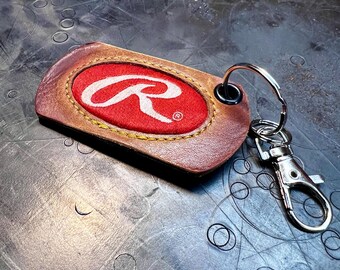 Leather Keychain repurposed from a Rawlings Baseball Glove