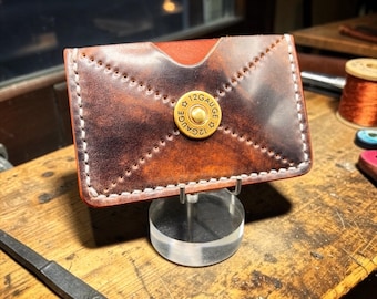 Rocado Cordovan Leather Three Pocket Minimalist Wallet