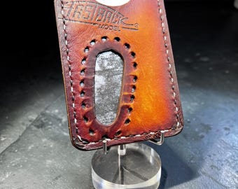 Minimalist Leather Three Pocket Baseball Wallet repurposed from a Rawlings Baseball Mitt