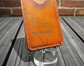 Minimalist Leather Three Pocket Baseball Wallet repurposed from a Nokona Baseball Mitt