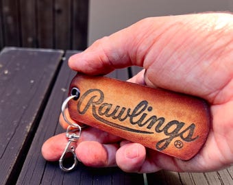 Leather Keychain repurposed from a Rawlings Baseball Glove