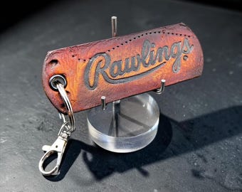 Leather Keychain repurposed from a Rawlings Baseball Glove