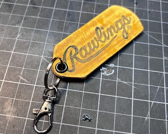 Leather Keychain repurposed from a Rawlings Baseball Glove