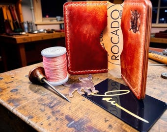 Rocodo Shell Cordovan Leather Three Pocket Bifold Wallet