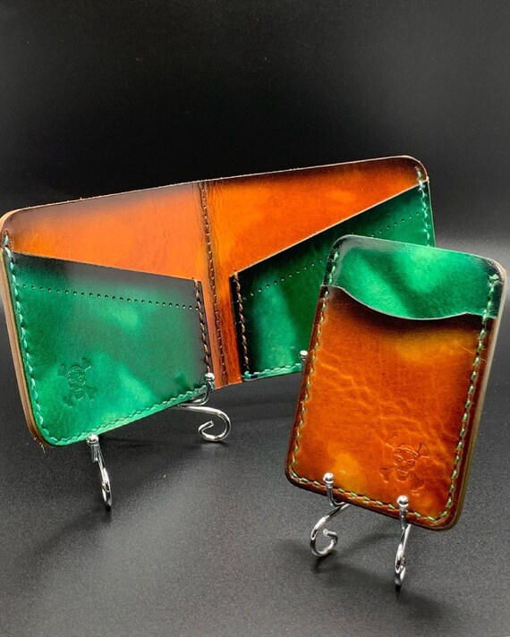 Premium Italian Leather Wallet Set Etsy