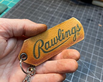 Leather Keychain repurposed from a Rawlings Baseball Glove