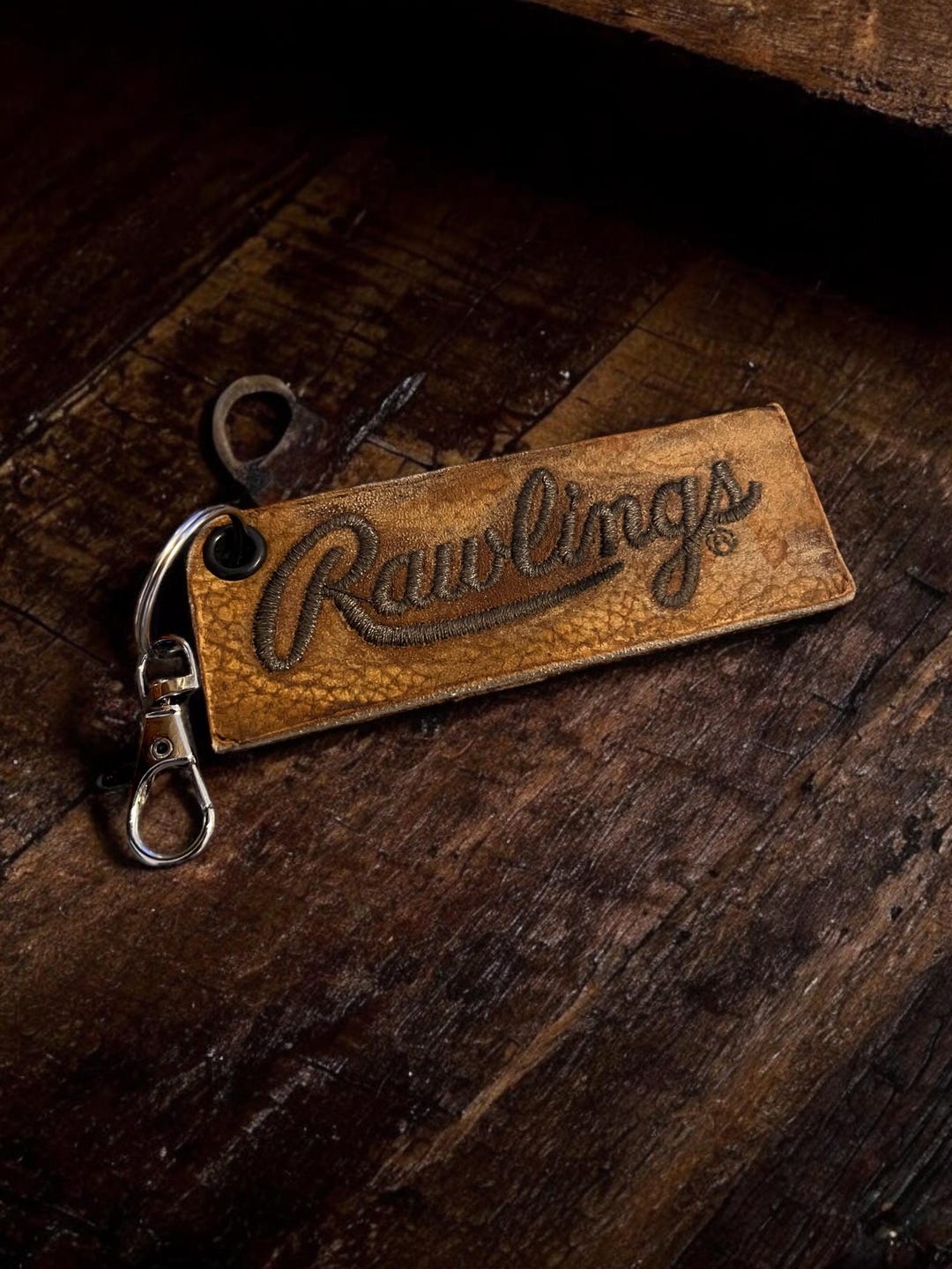 Leather Keychain Repurposed From a Rawlings Baseball Glove Etsy
