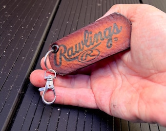 Leather Keychain repurposed from a Rawlings Baseball Glove