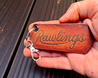 Leather Keychain repurposed from a Rawlings Baseball Glove