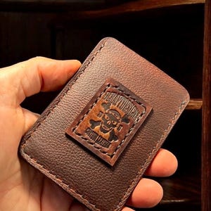 Cartera de cuero de tres bolsillos con cuero curtido con aceite Kodiak de primera calidad