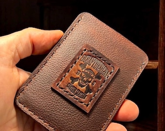 Kodiak Oil Tanned Leather Wallet: Three Pocket Minimalist Design