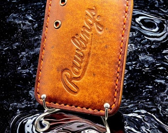 Minimalist Leather Three Pocket Baseball Wallet Repurposed from a Rawlings Baseball Mitt