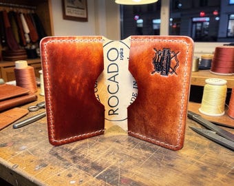 Rocodo Shell Cordovan Leather Three Pocket Bifold Wallet