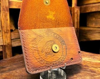 Minimalist Leather Three Pocket Baseball Wallet repurposed from Vintage Nokona Glove