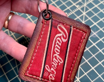 Leather Keychain repurposed from a Rawlings Baseball Glove