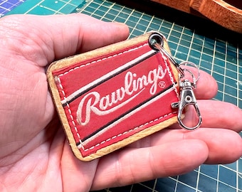 Leather Keychain repurposed from a Rawlings Baseball Glove
