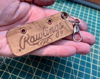 Leather Keychain repurposed from a Rawlings Baseball Glove