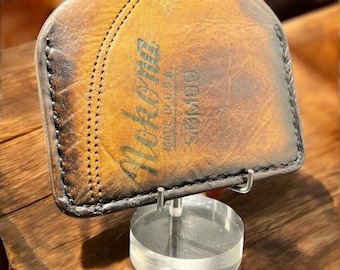 Minimalist Leather Three Pocket Baseball Wallet repurposed from Vintage Nokona Glove