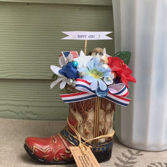 Vintage Patriotic July 4th Party Decoration Centerpiece With - Etsy