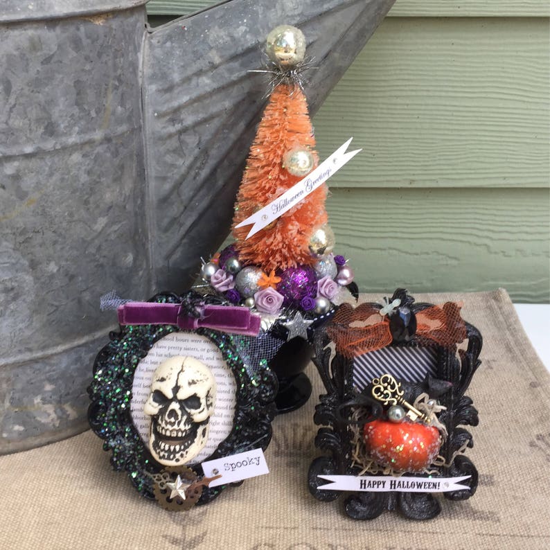 Vintage Inspired Shabby Chic Whimsical Halloween Decoration Etsy