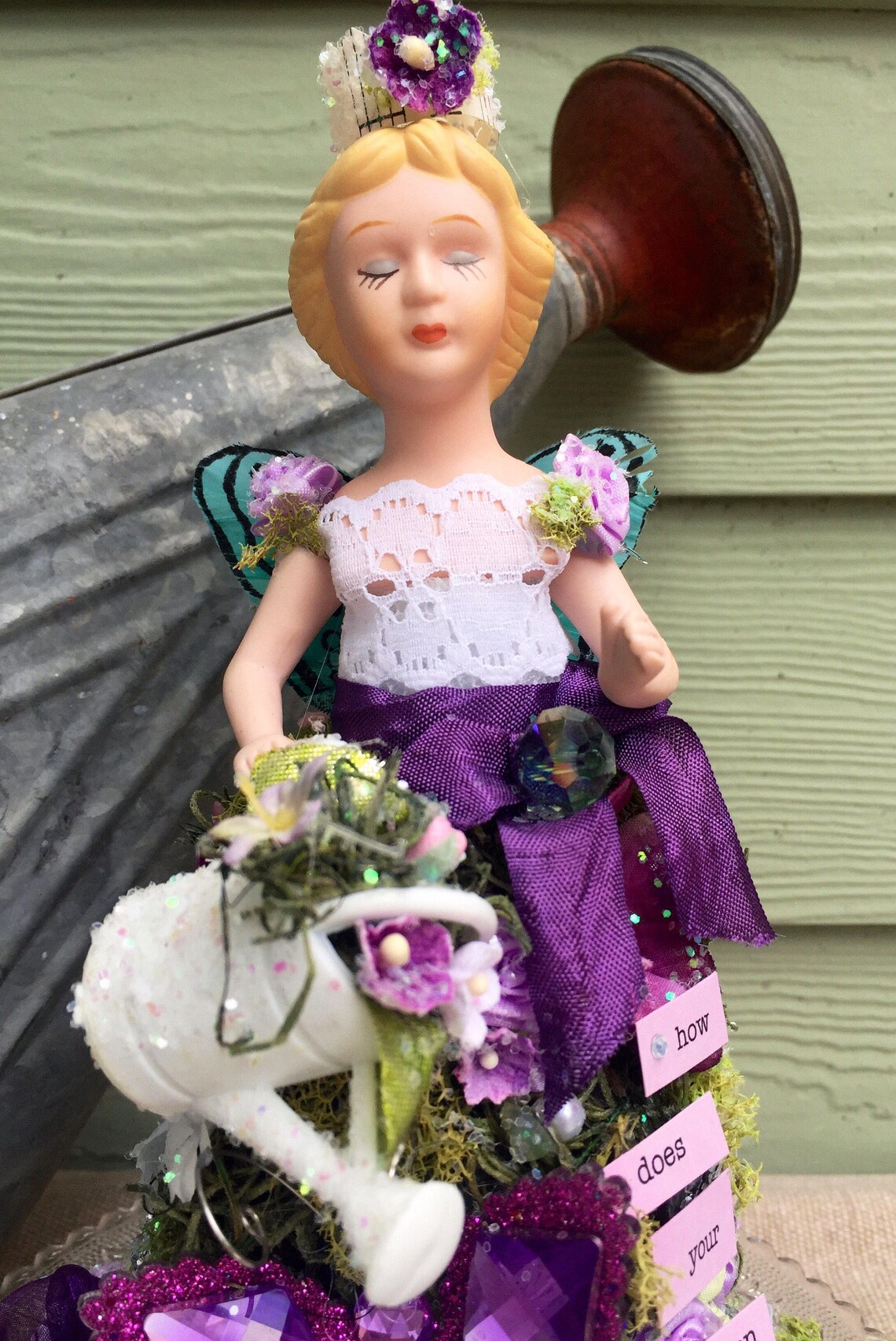 Garden Tea Party Bridal Shower Gift or Centerpiece Shabby Chic Etsy