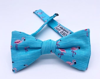 Flamingos in Water / Freestyle Bow Tie / adjustable 15 - 19 inches