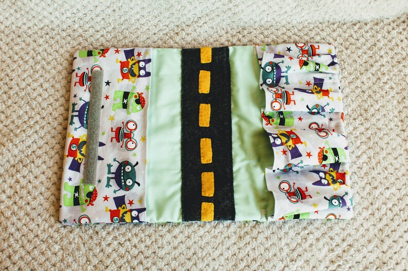 Toy Car Wallet, Toy Car Carrier, Car Holder, Activity Wallet, Travel Car Mat, Fabric Car Wallet, Car Wallet, image 4