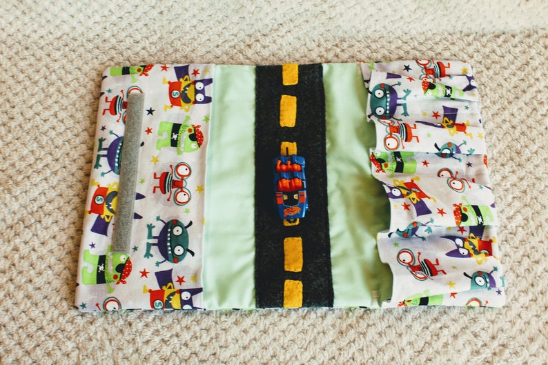 Toy Car Wallet, Toy Car Carrier, Car Holder, Activity Wallet, Travel Car Mat, Fabric Car Wallet, Car Wallet, image 6