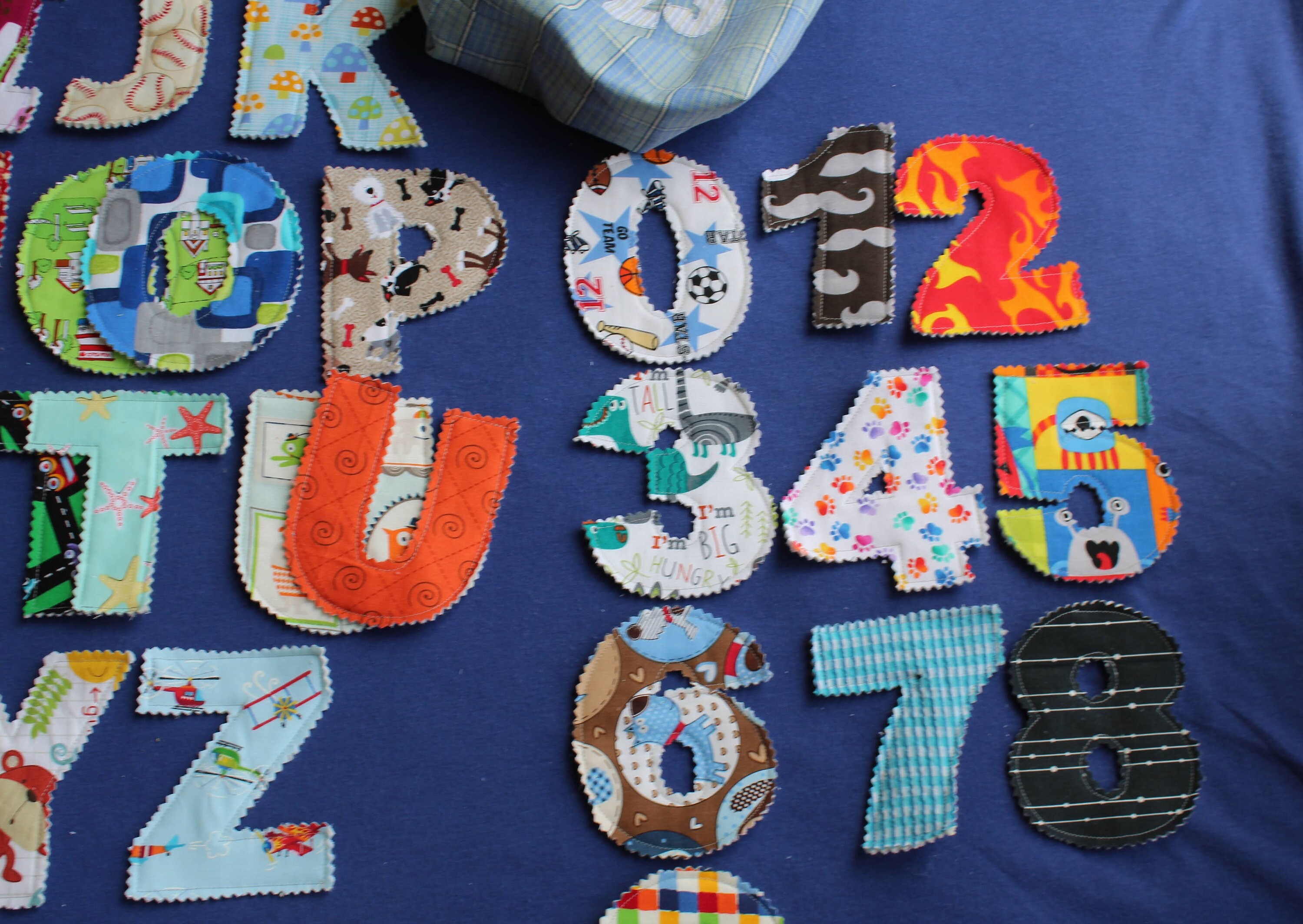 Fabric Alphabet Letters Numbers Learning Toy Fabric Etsy