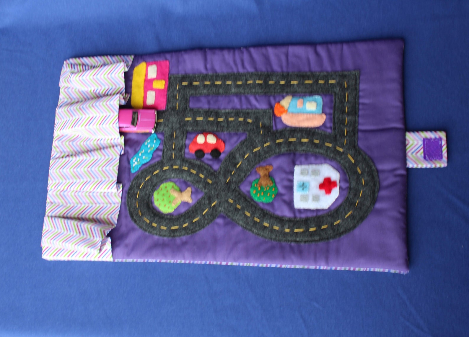 Car Garage to Go, Take Along Toy Car Mat With Race Track, Car Caddy