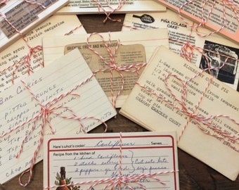 Vintage Recipes Cards, Baker&#39;s Dozen Collection of Mixed Recipes (A063)