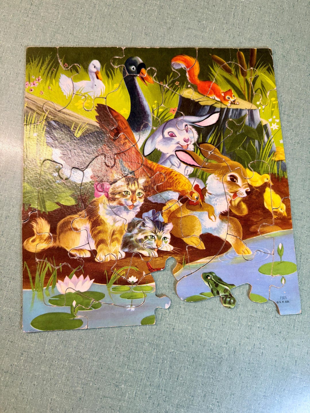 Vintage Wonder Picture Puzzle Animals 1940s, Puzzle Missing Piece (GT ...