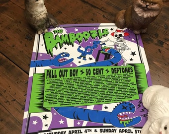 Plakat festiwalu muzycznego Bamboozle, Fall Out Boy, 50 Cent, Deftones (D017)