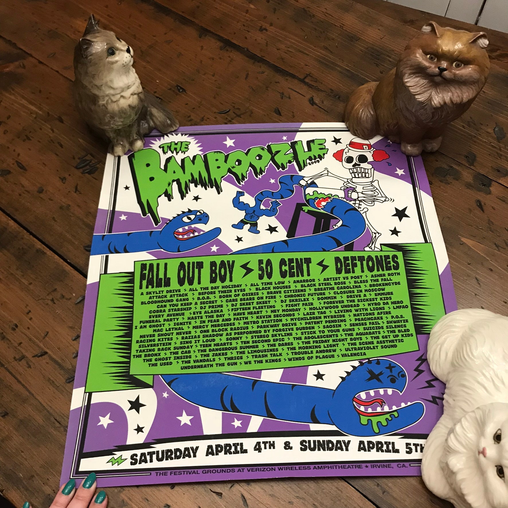 Bamboozle Music Festival Poster, Fall Out Boy, 50 Cent, Deftones