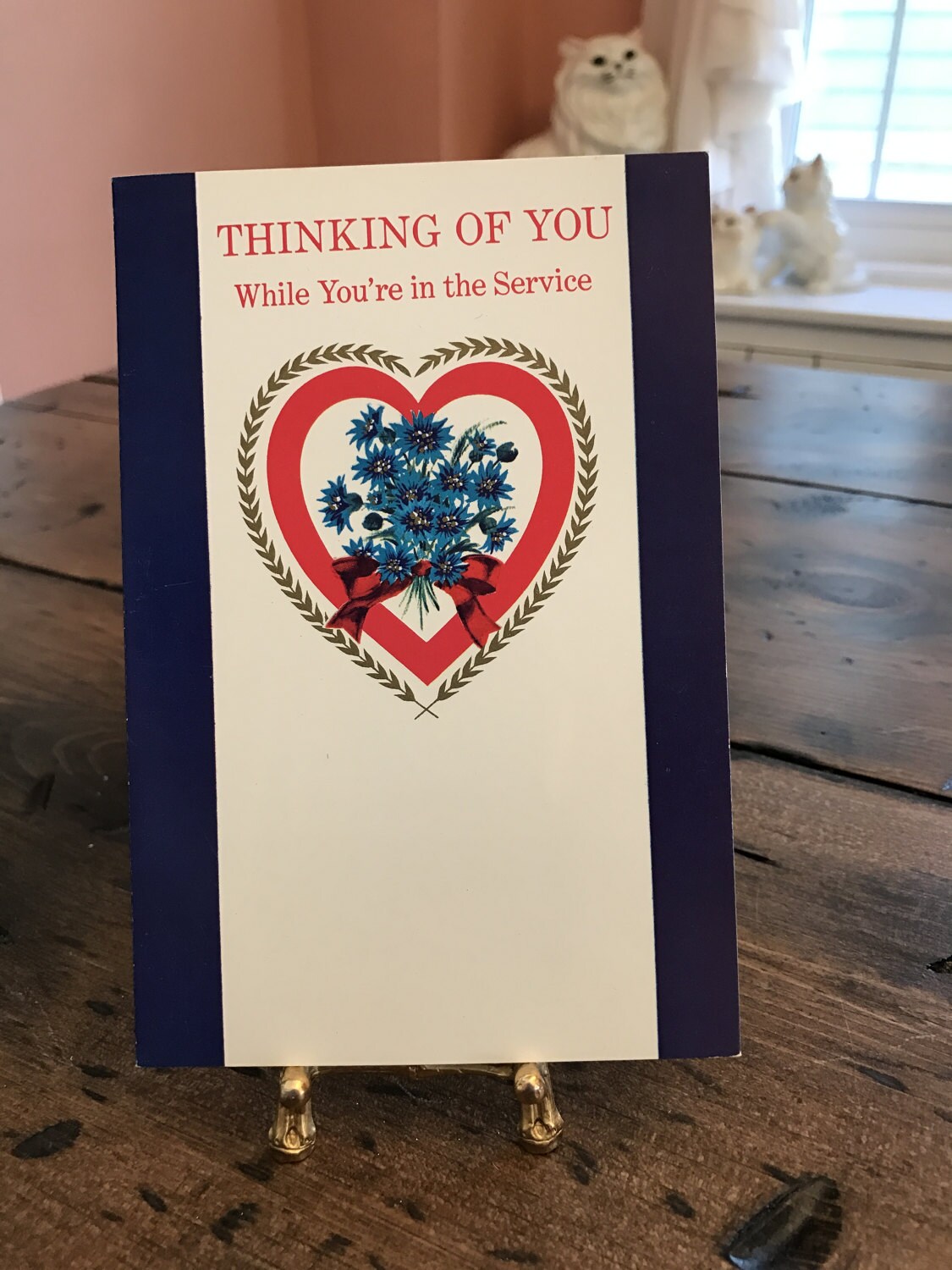 Vintage Card, Valentines Card for Military, Soldier, Armed Forces (B556) GIFT GIFT