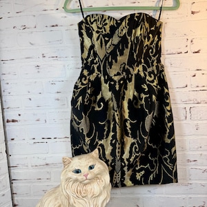 black boho summer dress Isabel Marant For H M Gold Silk Mini Dress Size 6 US – LuxAnthropy