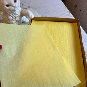 Carta per macchina da scrivere vintage, carta filigranata, giallo canarino Histacount, semitrasparente (HG-A122)
